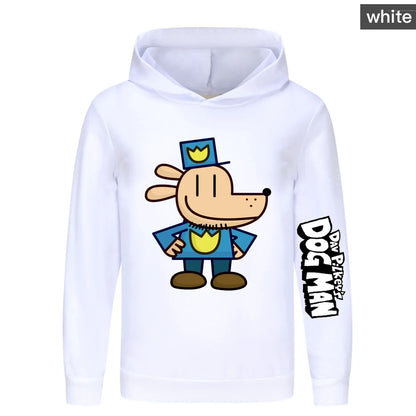 Kids Fashion Cartoon dogman Clothes Printed Sweaters Baby Girls Hoody Sweatshirts Boys Long Sleeves