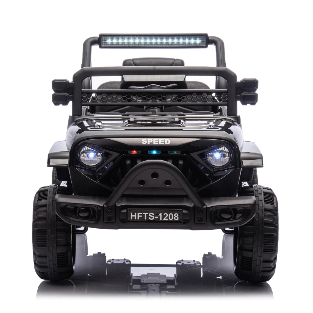12V Kids Ride On Electric Truck Car W/Parents Control,2WD,Four-wheel suspension,Early education function,Adjustable volume