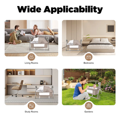 Electric cradle Baby Swing Bed, Automatic Rocking Recliner Crib Basket, Music Remoter Control Sleeping