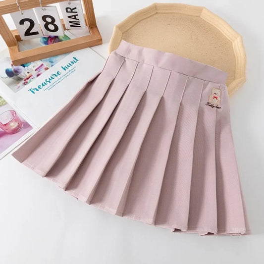 Girls Pleated Skirt with Built-in Shorts, Sports Skort for girls