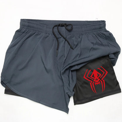 2 in 1 Men's Gym Shorts Fitness Quick Dry Sports Performance running shorts