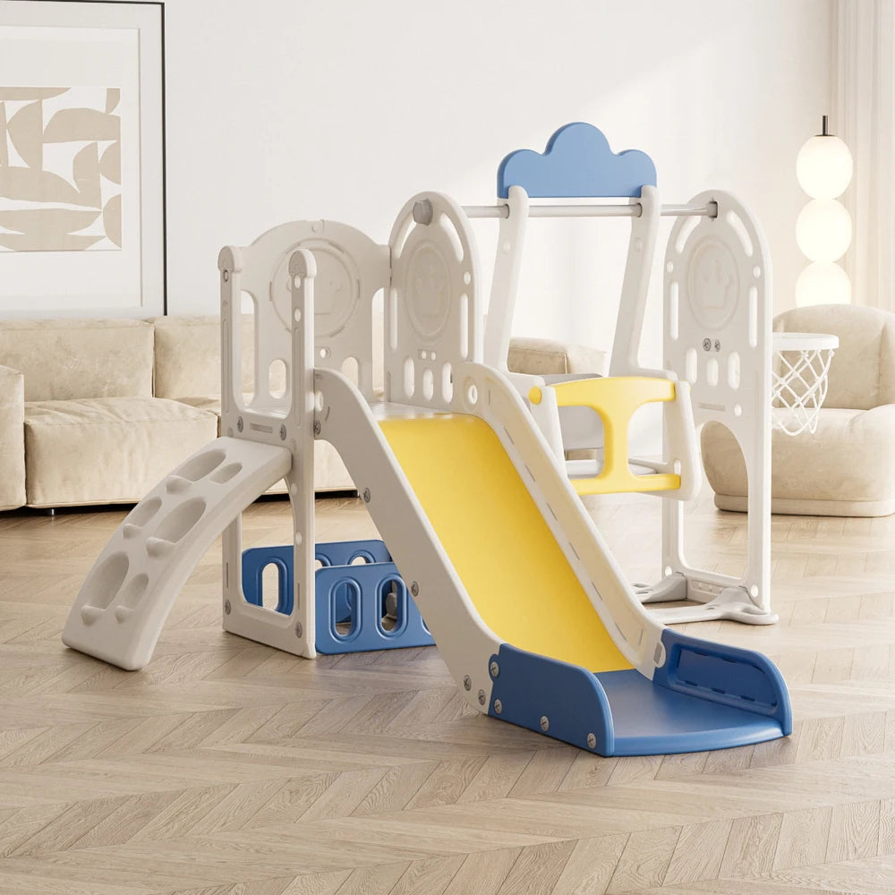 Kids Slide for Toddlers Age 1-4, 11in 1 Baby Slide Outdoor Indoor Playground with Basketball Hoop