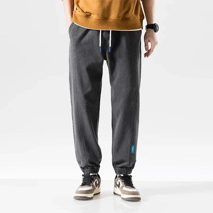 Spring Summer Black Blue Baggy Jeans Men Streetwear Denim Joggers Casual Jean Trousers