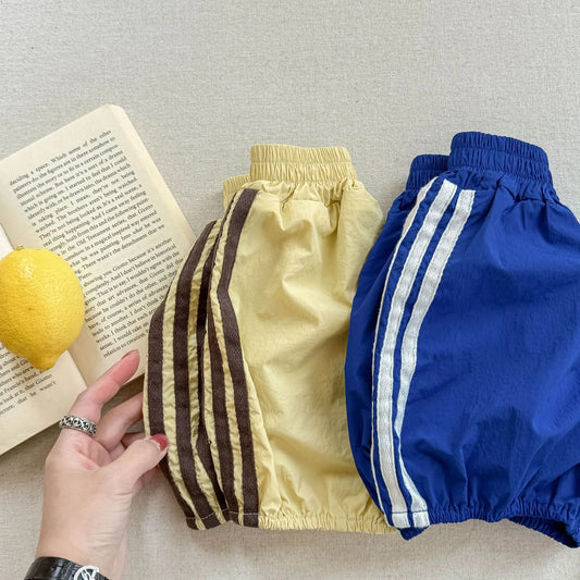 Children Shorts Girls Striped Shorts  Cotton Boys Casual Pants