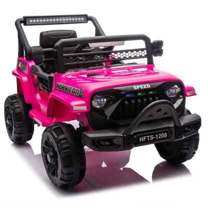 12V Kids Ride On Electric Truck Car W/Parents Control,2WD,Four-wheel suspension,Early education function,Adjustable volume