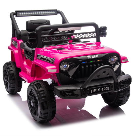12V Kids Ride On Electric Truck Car W/Parents Control,2WD,Four-wheel suspension,Early education function,Adjustable volume
