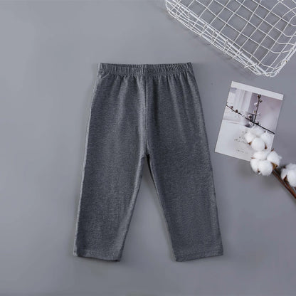 Candy Color Leggings Girls, Calf-Length Cotton Slim pants