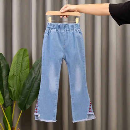 Autumn Kids Baby Girls Cowboy Pants Baby Girls Jeans Casual Girls Jeans
