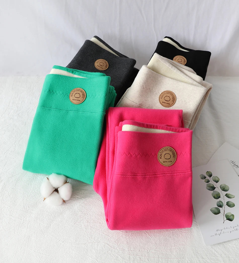 Women's Warm Leggings Soft with Fleece Thermal Pants Gray High Waist Leggings Skinny Thick Velvet Winter Leggings