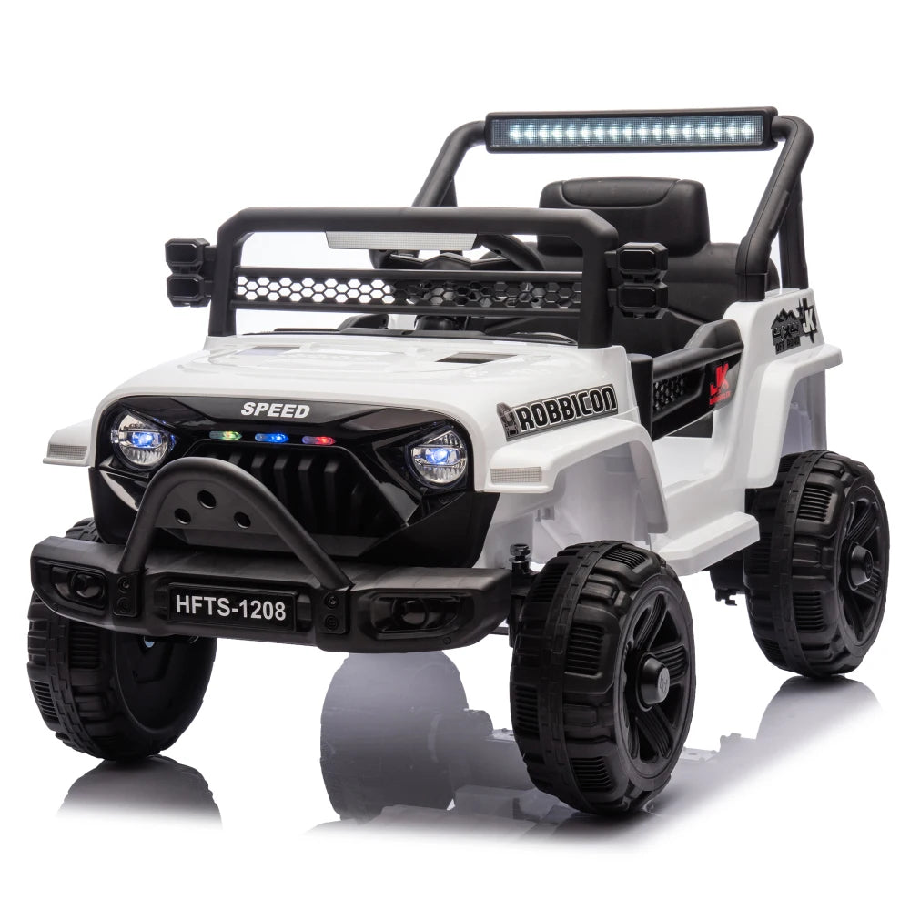 12V Kids Ride On Electric Truck Car W/Parents Control,2WD,Four-wheel suspension,Early education function,Adjustable volume