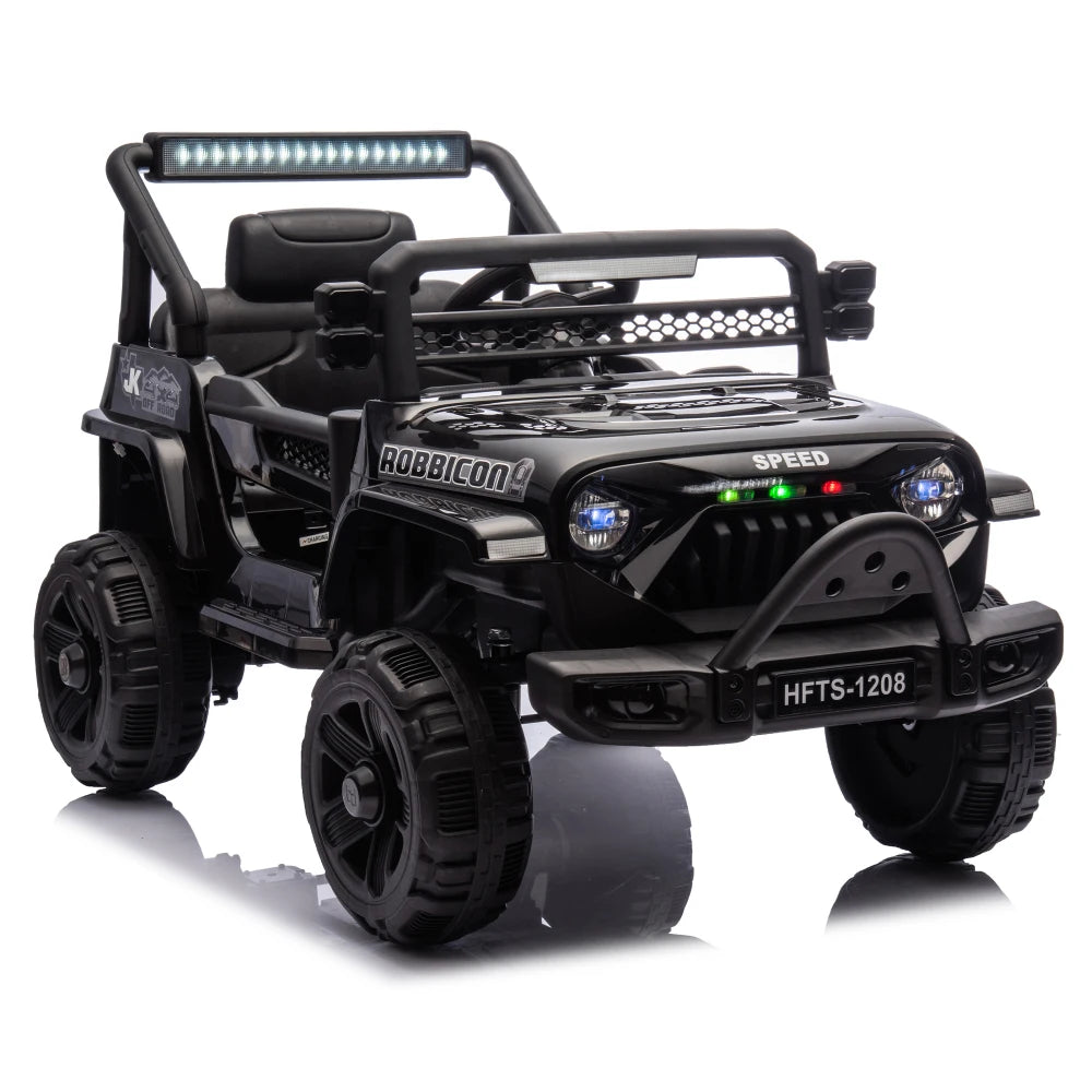 12V Kids Ride On Electric Truck Car W/Parents Control,2WD,Four-wheel suspension,Early education function,Adjustable volume