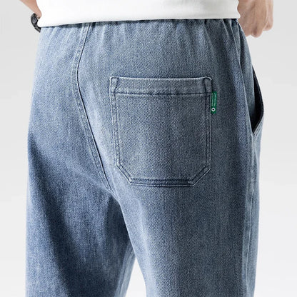 Spring Summer Black Blue Baggy Jeans Men Streetwear Denim Joggers Casual Jean Trousers