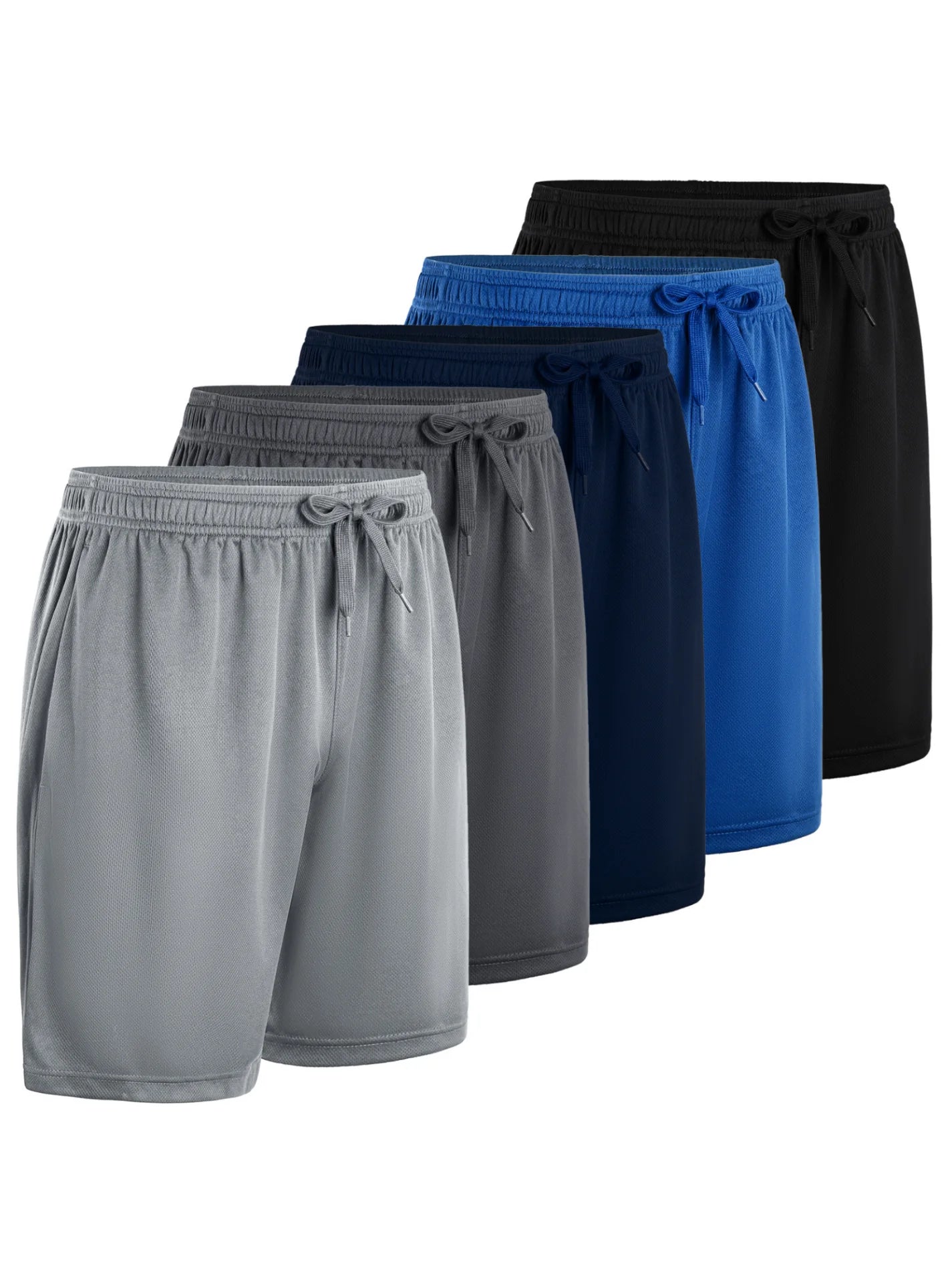 5-piece men's casual shorts with drawstring waistband, available in multiple colors - ideal choice for summer