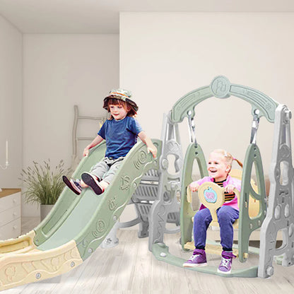 4in1 Slide & swing set Fully Enclosed Pedal Enhanced Safety Easy Set Up Playground