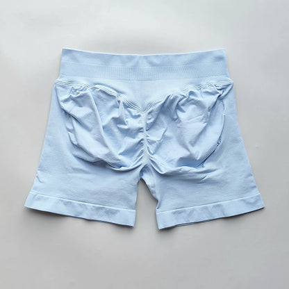 Shorts Seamless Gym Shorts Women, Fitness Sports Low Ribbed Band Workout Shorts
