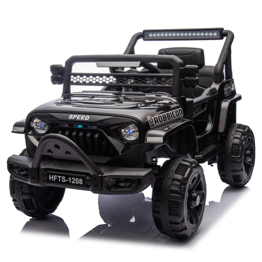 12V Kids Ride On Electric Truck Car W/Parents Control,2WD,Four-wheel suspension,Early education function,Adjustable volume