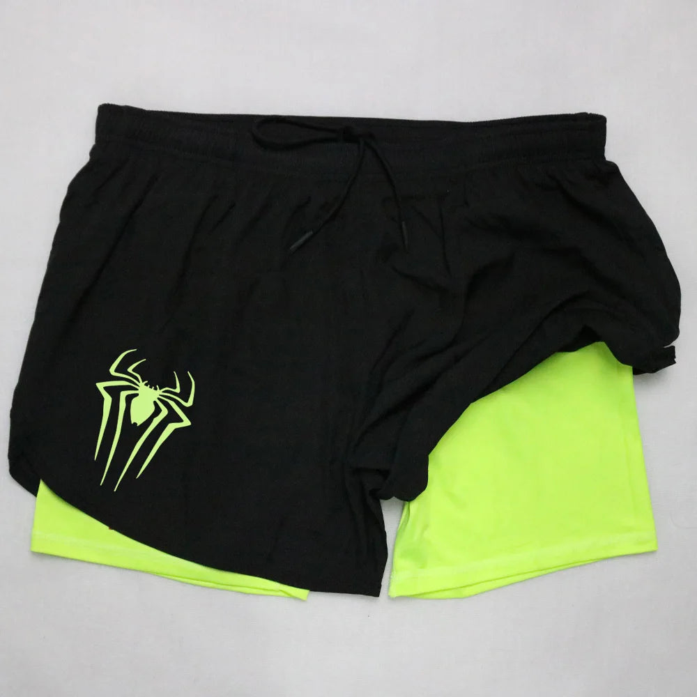 2 in 1 Men's Gym Shorts Fitness Quick Dry Sports Performance running shorts