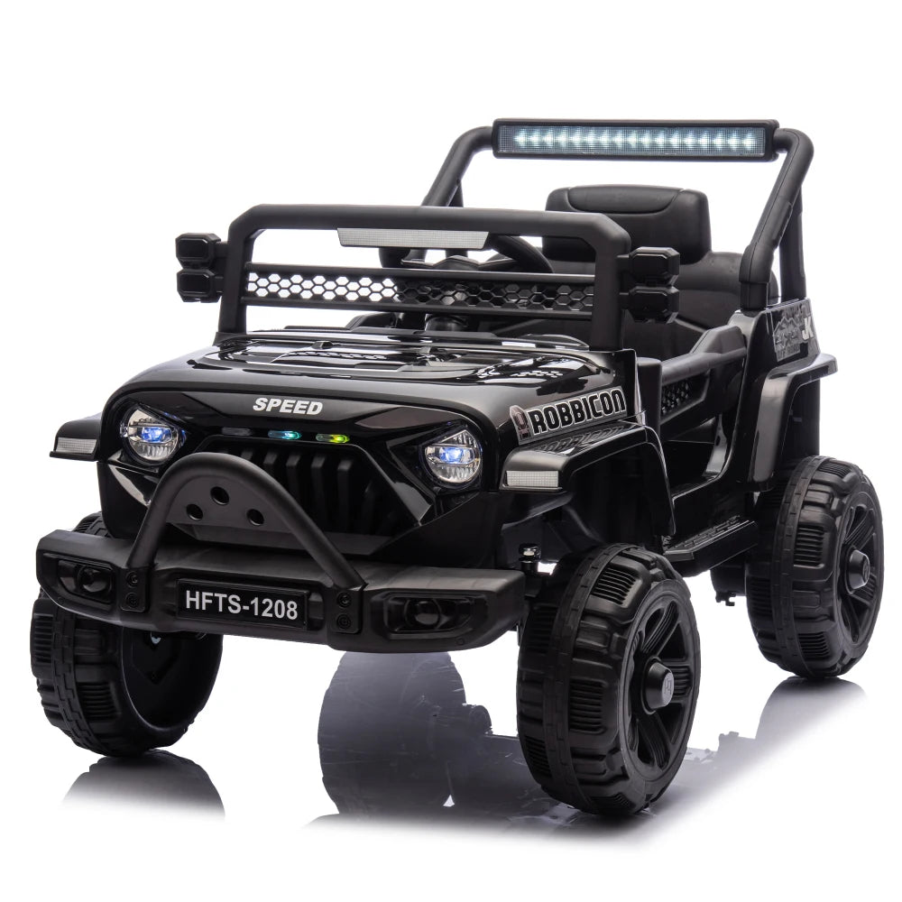 12V Kids Ride On Electric Truck Car W/Parents Control,2WD,Four-wheel suspension,Early education function,Adjustable volume