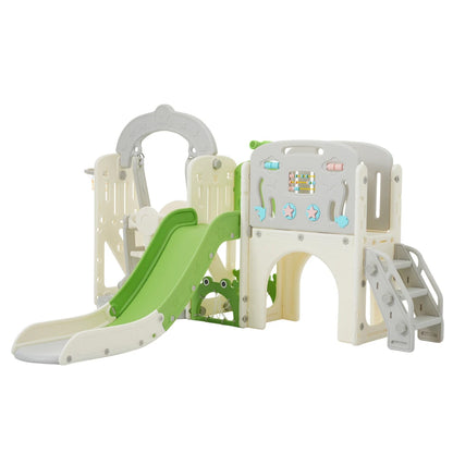 11 in 1 Toddler Slide,  for Ages 1-3 with Basketball Hoop, Playset Structure, Arch Tunnel Telescope