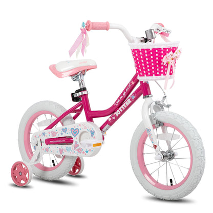Colorful Girls Bike with Basket & Training Wheels 12 14 16 18 Inch Kids bike