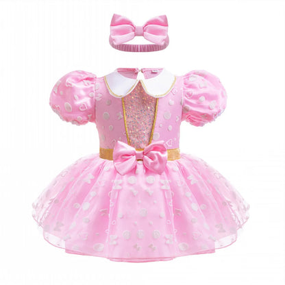 Baby Princess Romper for Girls with Headband 6M 12M Costume