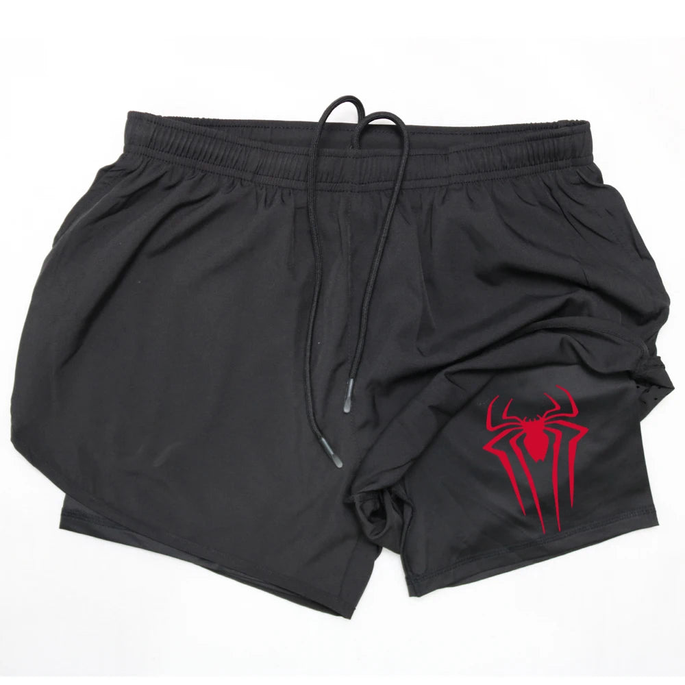 2 in 1 Men's Gym Shorts Fitness Quick Dry Sports Performance running shorts