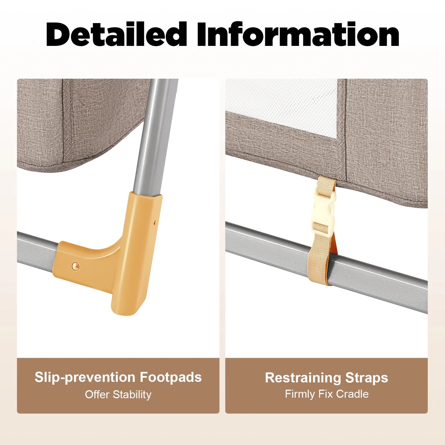 Electric cradle Baby Swing Bed, Automatic Rocking Recliner Crib Basket, Music Remoter Control Sleeping