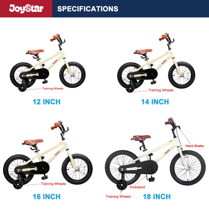 Kids Bike for Boys Girls Ages 2-9 Years Old, 12 14 16 18 Inch BMX Style with Training Wheels