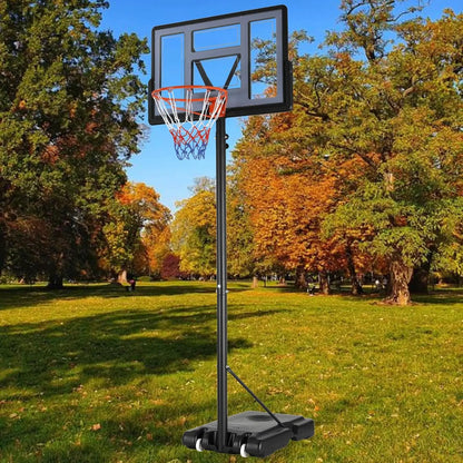 Basketball Hoop with Wheels Height Adjustable 305cm Base Filled with Water and Sand For family fun Outdoor Indoor Use