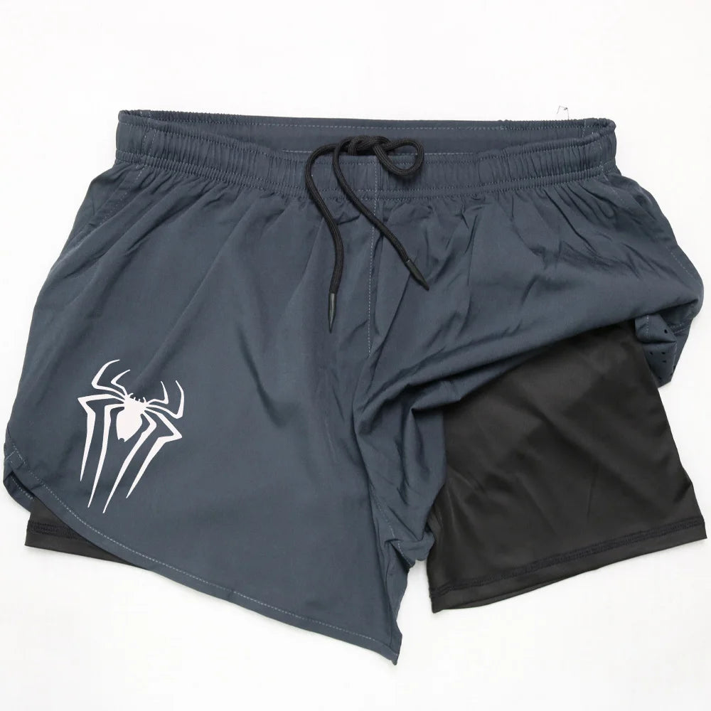 2 in 1 Men's Gym Shorts Fitness Quick Dry Sports Performance running shorts
