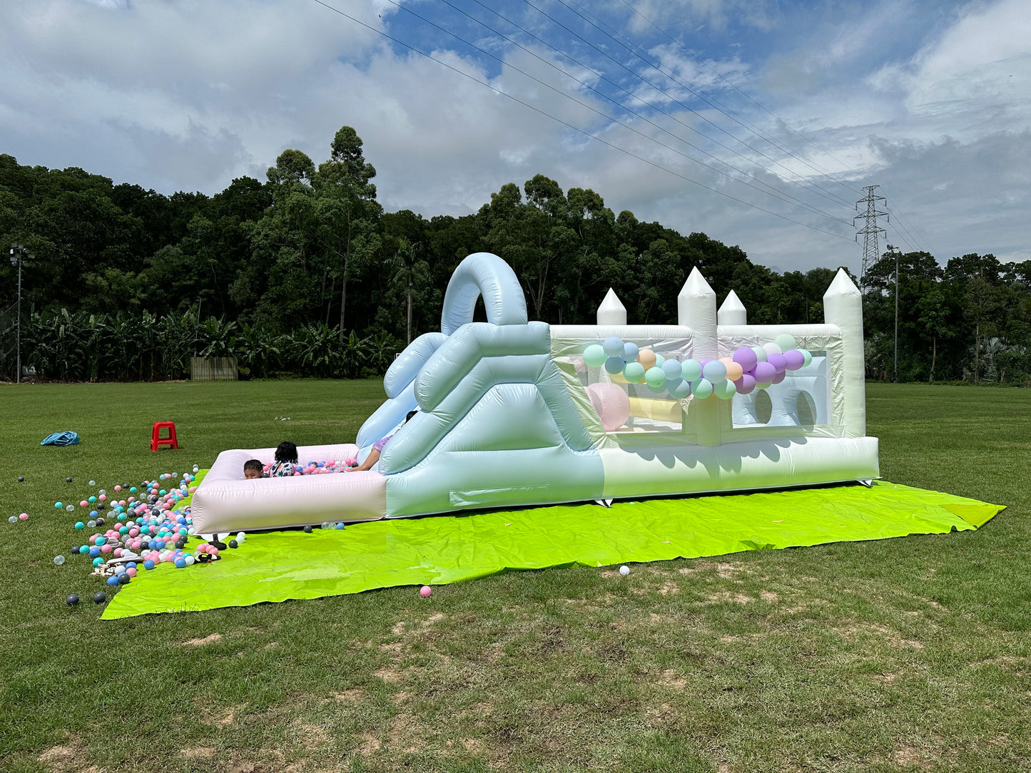 Inflatable  Water Sildes, Ball Pool, Jungle Gym,  Water Play Equipment With 1100W Air Blower