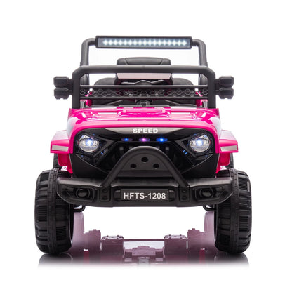 12V Kids Ride On Electric Truck Car W/Parents Control,2WD,Four-wheel suspension,Early education function,Adjustable volume