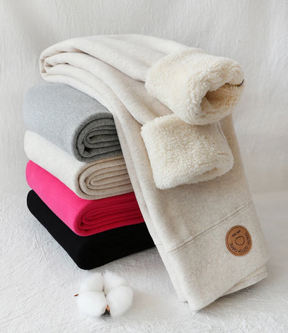 Women's Warm Leggings Soft with Fleece Thermal Pants Gray High Waist Leggings Skinny Thick Velvet Winter Leggings