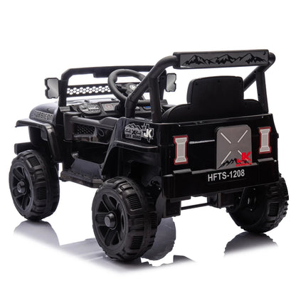 12V Kids Ride On Electric Truck Car W/Parents Control,2WD,Four-wheel suspension,Early education function,Adjustable volume