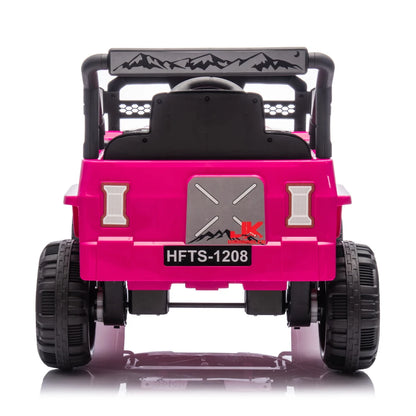 12V Kids Ride On Electric Truck Car W/Parents Control,2WD,Four-wheel suspension,Early education function,Adjustable volume