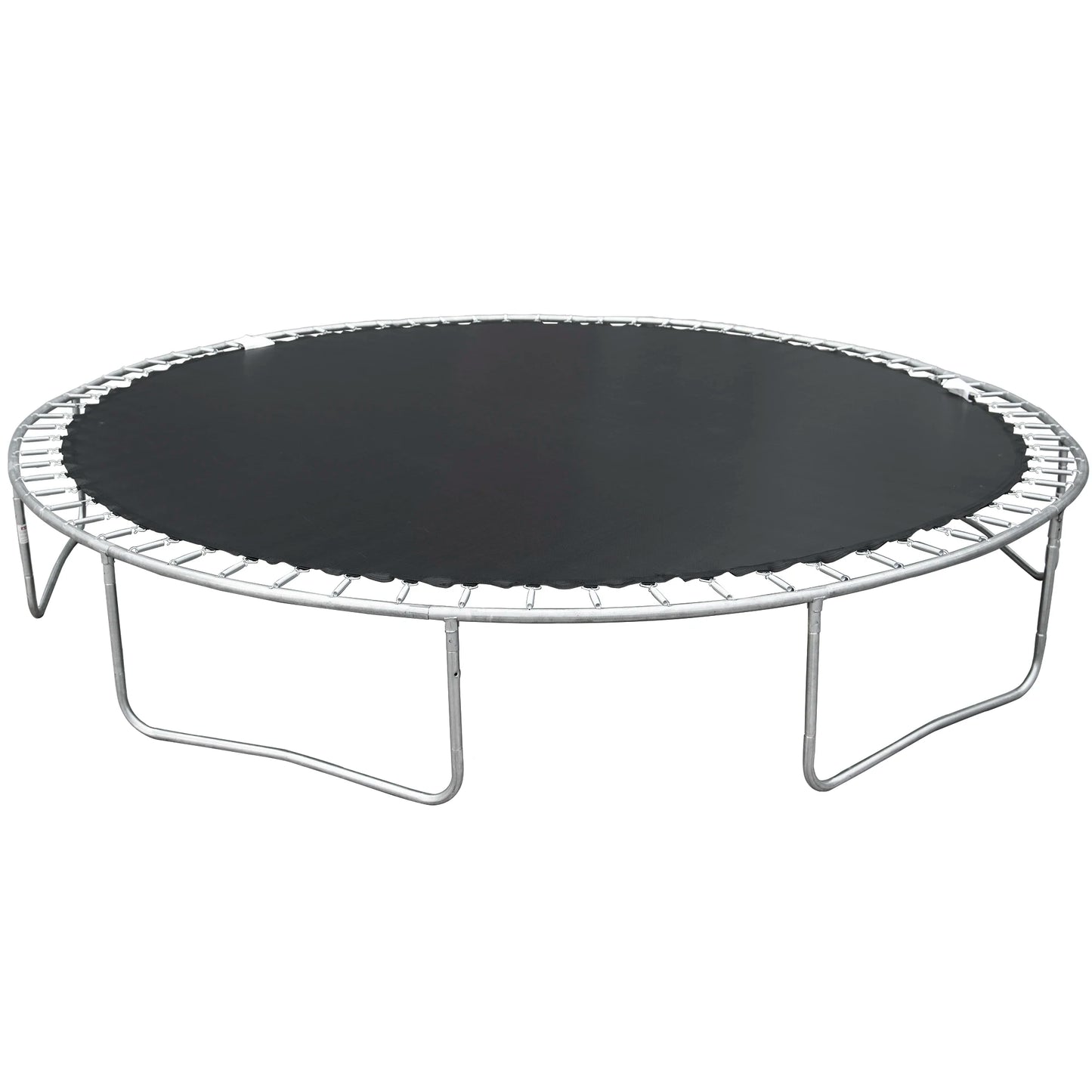 14FT Trampoline With Backboard, Outdoor Pumpkin Trampoline With Enclosure Net And Ladder For Kids Teens & Grown-ups