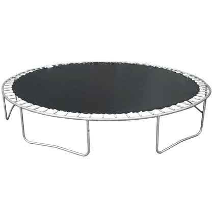 14FT Trampoline With Backboard, Outdoor Pumpkin Trampoline With Enclosure Net And Ladder For Kids Teens & Grown-ups