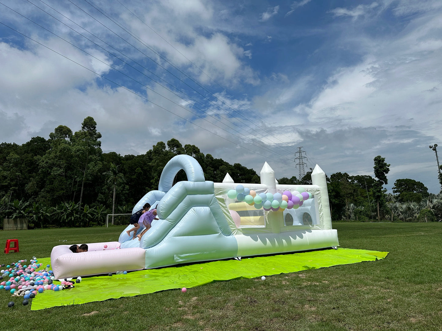 Inflatable  Water Sildes, Ball Pool, Jungle Gym,  Water Play Equipment With 1100W Air Blower