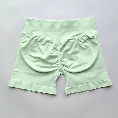 Shorts Seamless Gym Shorts Women, Fitness Sports Low Ribbed Band Workout Shorts