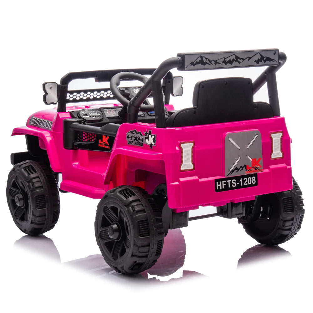 12V Kids Ride On Electric Truck Car W/Parents Control,2WD,Four-wheel suspension,Early education function,Adjustable volume