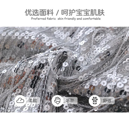 Girls' Tassel Sequined Half Skirt  New Children's Light Luxury Fashionable A-line Skirt