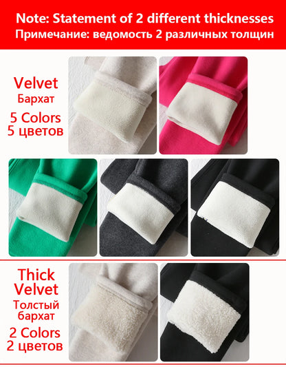 Women's Warm Leggings Soft with Fleece Thermal Pants Gray High Waist Leggings Skinny Thick Velvet Winter Leggings