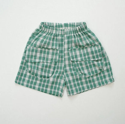 Toddler Shorts Baby Boy Plaid Shorts Girl Shorts