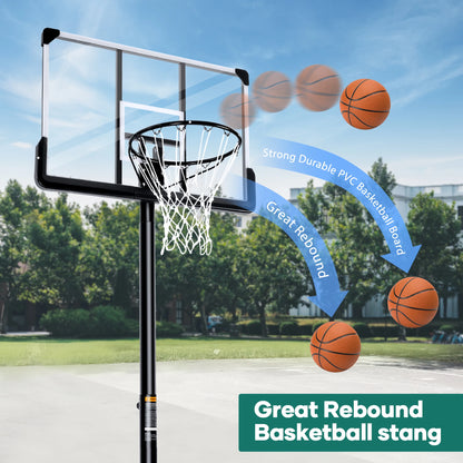 Portable Basketball Hoop 44 inch Goal Height Adjustable 7 ft. 6 in..10 ft.