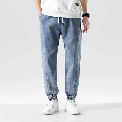 Spring Summer Black Blue Baggy Jeans Men Streetwear Denim Joggers Casual Jean Trousers