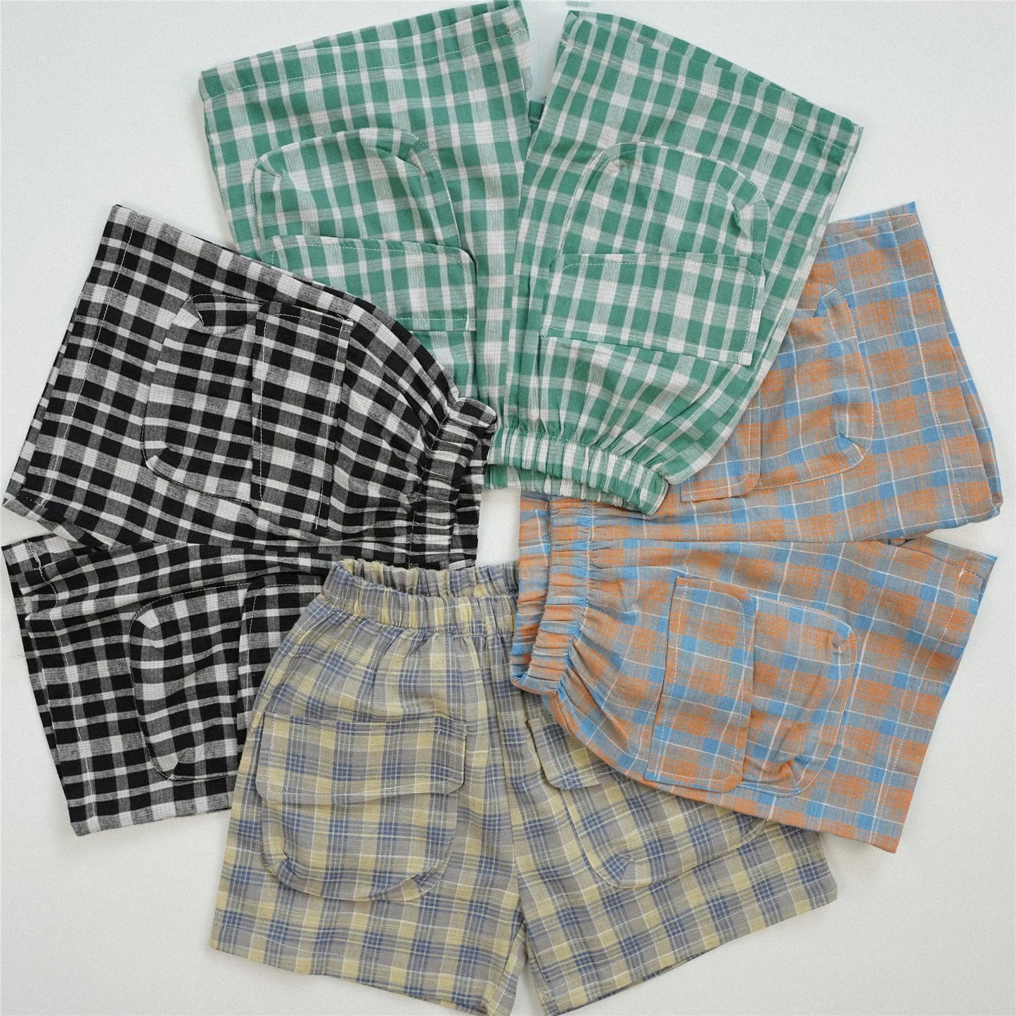 Toddler Shorts Baby Boy Plaid Shorts Girl Shorts