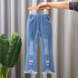 Autumn Kids Baby Girls Cowboy Pants Baby Girls Jeans Casual Girls Jeans