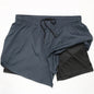 2 in 1 Men's Gym Shorts Fitness Quick Dry Sports Performance running shorts