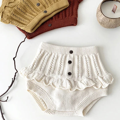 0-4Yrs Baby Girls Knitted Shorts Toddler Baby Girls Shorts