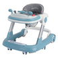 Push Walker with Detachable Feeding and Music Trays, Foldable Learning Toys, 2 In 1 Walker